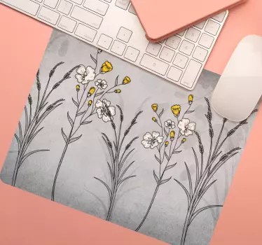Floral motif accent originalna podloga za miško - TenStickers