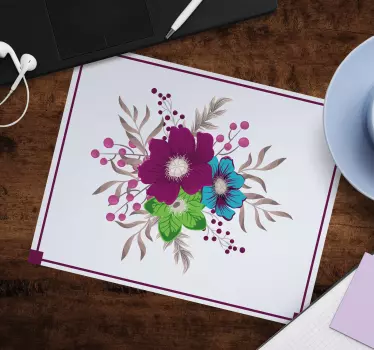 Floral patterned arrangement originalna podloga za miško - TenStickers