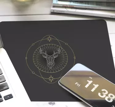Futuristična risba jelena originalna podloga za miško - TenStickers