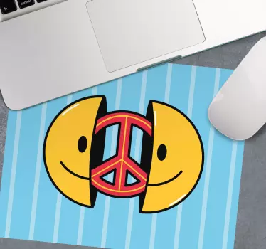 Happy peace symbol originalna podloga za miško - TenStickers