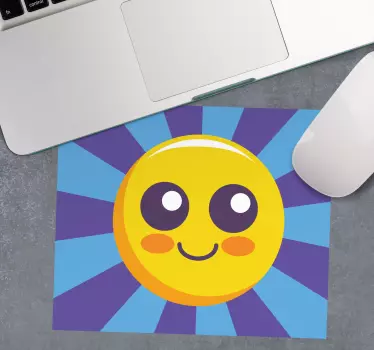 Happy sunshine face anime podloga za miško - TenStickers