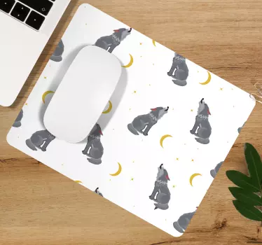 Howling wolves pattern originalna podloga za miško - TenStickers