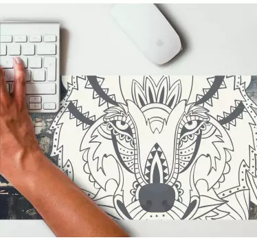 Intricate wolf art originalna podloga za miško - TenStickers