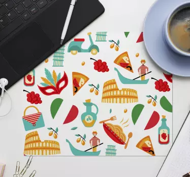 Italijanski simboli srce originalna podloga za miško - TenStickers