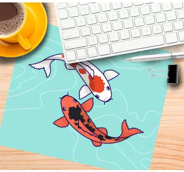 Koi fish swimming originalna podloga za miško - TenStickers