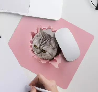 Mačka izskoči izvirno podlogo za miško - TenStickers