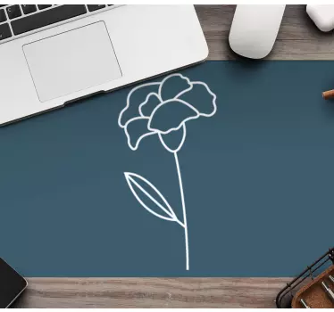 Minimalist flower outline originalna podloga za miško - TenStickers