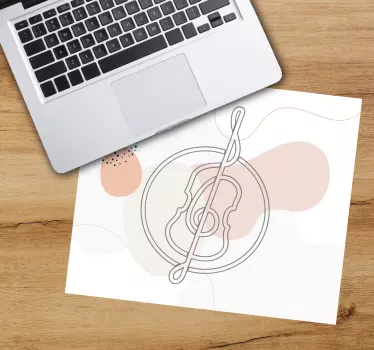 Minimalist guitar outline originalna podloga za miško - TenStickers