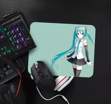 Modrolasko dekle anime podloga za miško - TenStickers