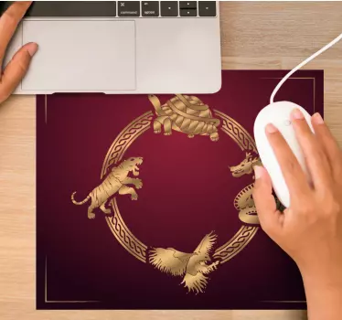 Mythical animal circle originalna podloga za miško - TenStickers