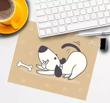 Originalna podloga za miško igriv pes z žvečko - TenStickers