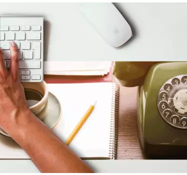 Originalna podloga za miško vintage telefonska postavitev - TenStickers