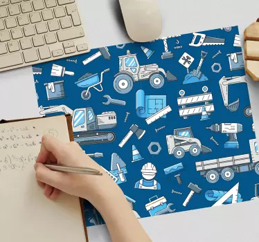 Originalna podloga za miško vzorec gradbenih orodij - TenStickers