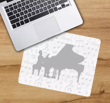 Piano music silhouette originalna podloga za miško - TenStickers