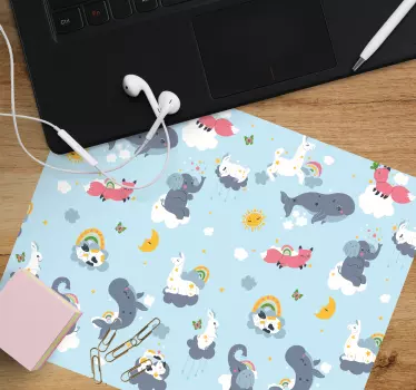 Playful animal pattern originalna podloga za miško - TenStickers