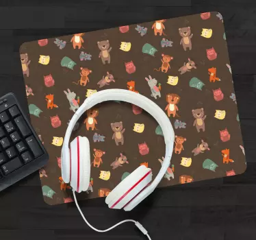 Playful animal patterns originalna podloga za miško - TenStickers