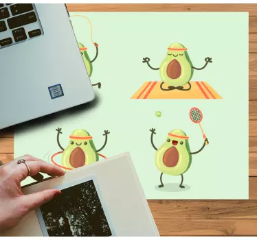 Playful avocado characters originalna podloga za miško - TenStickers