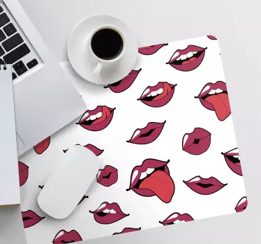 Playful lip patterns originalna podloga za miško - TenStickers