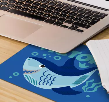 Playful shark design originalna podloga za miško - TenStickers