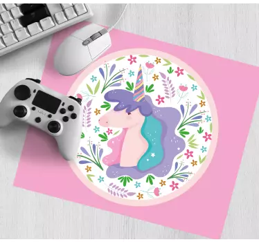 Playful unicorn illustration anime podloga za miško - TenStickers