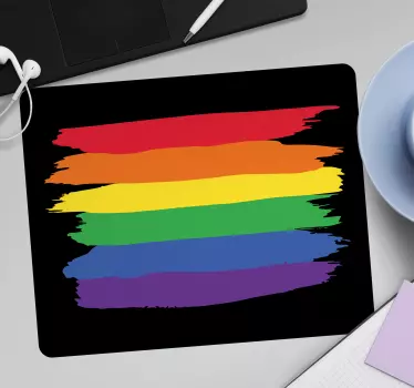 Rainbow brush strokes originalna podloga za miško - TenStickers