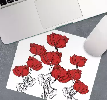 Red tulip arrangement originalna podloga za miško - TenStickers