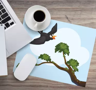Risana ptica, ki leti originalna podloga za miško - TenStickers