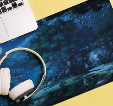 Serene twilight forest anime podloga za miško - TenStickers