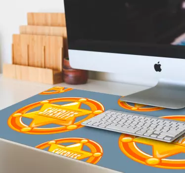 Sheriff star pattern originalna podloga za miško - TenStickers