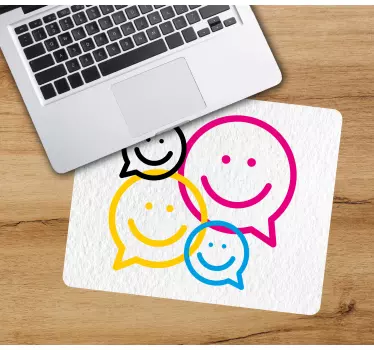 Smajli pisani govorni mehurčki originalna podloga za miško - TenStickers