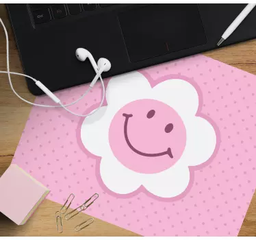 Smiley flower pattern originalna podloga za miško - TenStickers