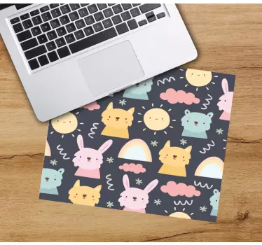 Srčkan živalski vzorec anime podloga za miško - TenStickers
