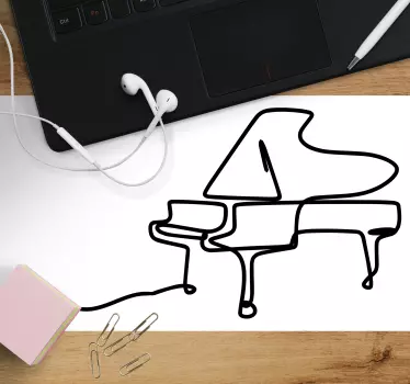 Stylized grand piano originalna podloga za miško - TenStickers