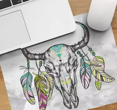 Stylized skull decoration originalna podloga za miško - TenStickers