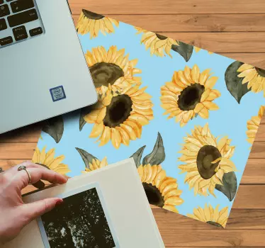 Sunflower bloom pattern originalna podloga za miško - TenStickers
