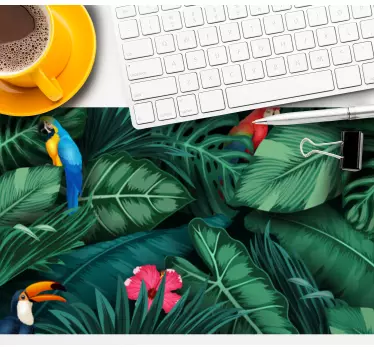 Tropical bird pattern originalna podloga za miško - TenStickers