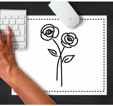 Two floral stems originalna podloga za miško - TenStickers