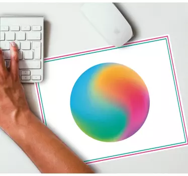 Večbarvni krog abstraktna izvirna podloga za miško - TenStickers