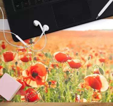 Vibrant poppy fields originalna podloga za miško - TenStickers