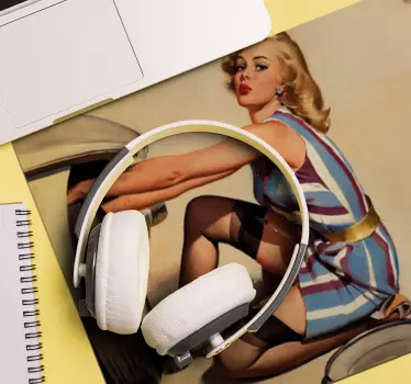 Vintage glamour pinup originalna podloga za miško - TenStickers