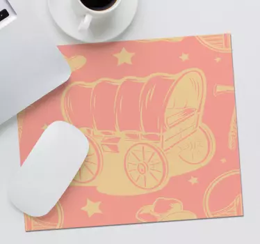 Vintage wagon pattern originalna podloga za miško - TenStickers