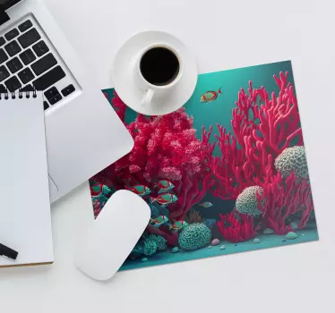 Viva Magenta Reef unikatna miška podloga - TenStickers
