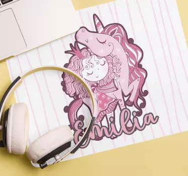 Whimsical unicorn illustration originalna podloga za miško - TenStickers
