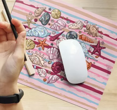 Zbirka barvitih školjk originalna podloga za miško - TenStickers