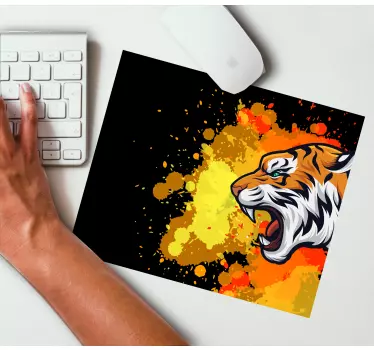 živahna tigrova glava originalna podloga za miško - TenStickers