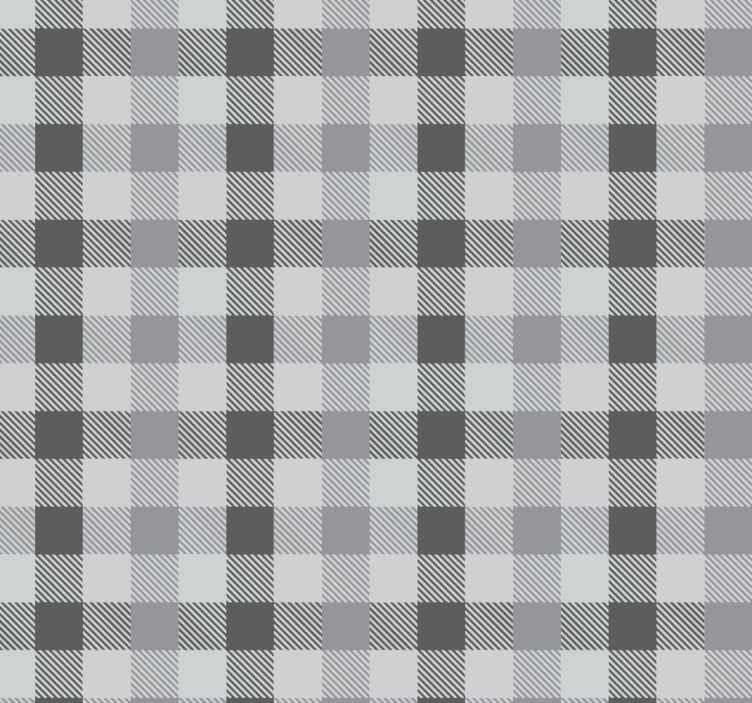 Grey gingham pattern rolo zavese za kuhinjo - TenStickers