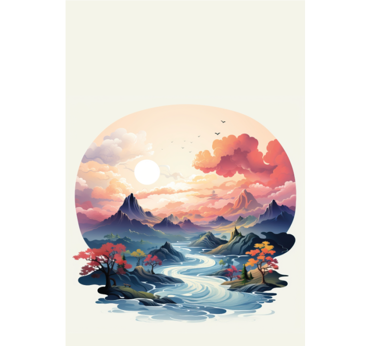 Colorful zen pattern rolo zavesa za kopalnico - TenStickers