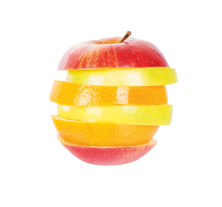 Narezano jabolko rolo zavesa za kuhinjo - TenStickers