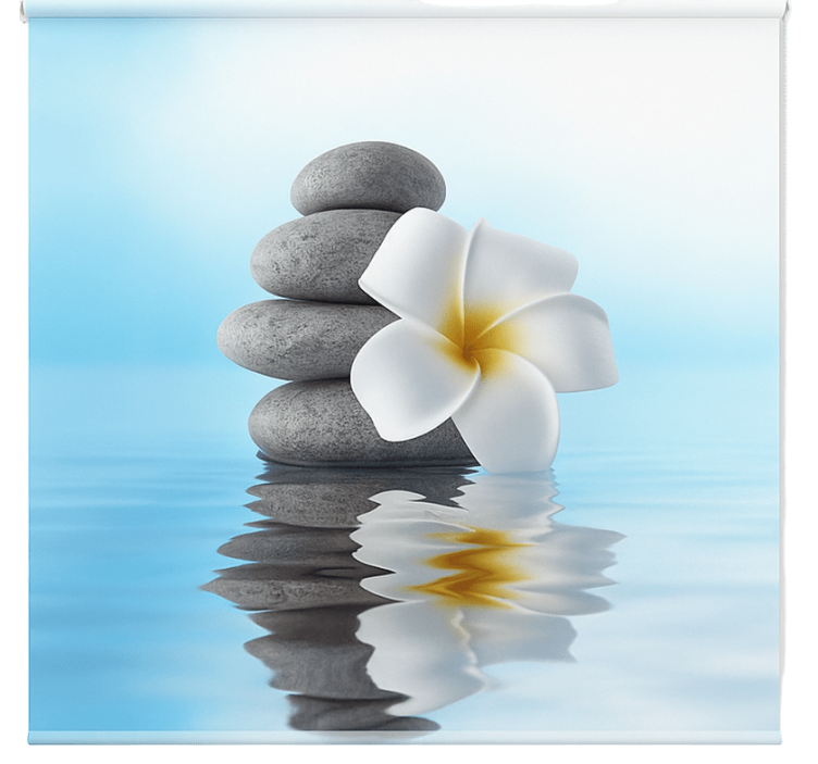 Zen prosojno modra rolo zavesa za kopalnico - TenStickers