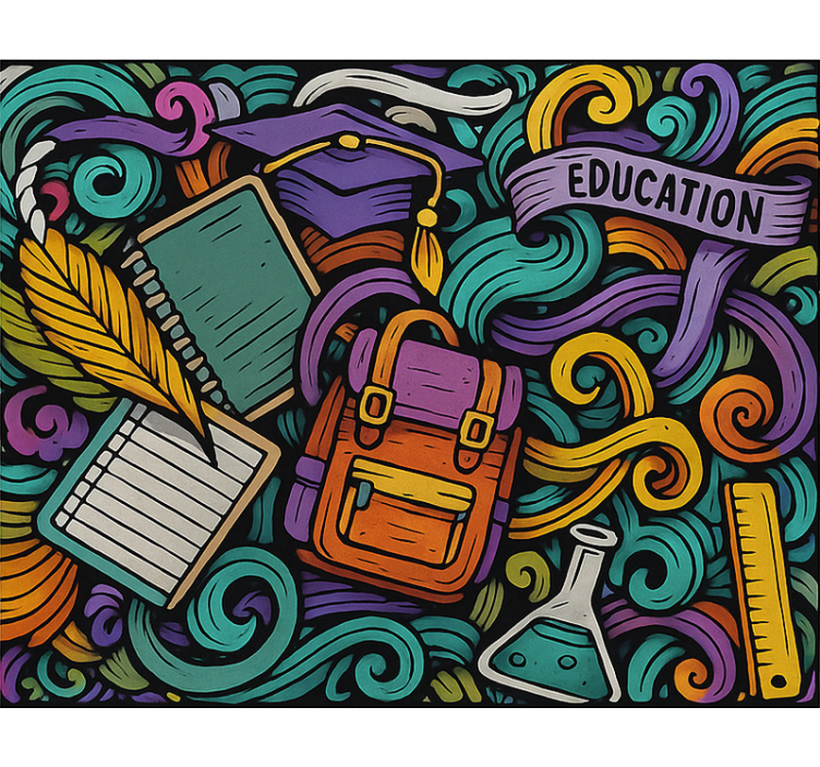 Barviti abstraktni predmeti rolo zavesa za najstnika - TenStickers